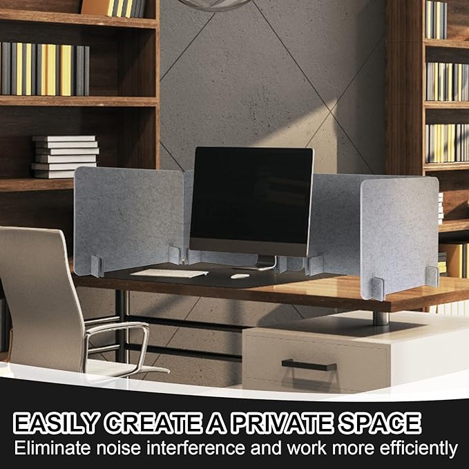 Fabbay 10 Pcs Acoustic Freestanding Desk Divider Desk Partition 16 x 24 Inch - Image 5