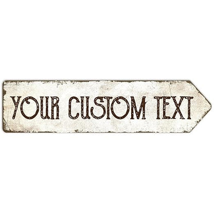 Rustic Custom Sign, Personalized Right Directional Metal Composite Street Sign by SigoSigns