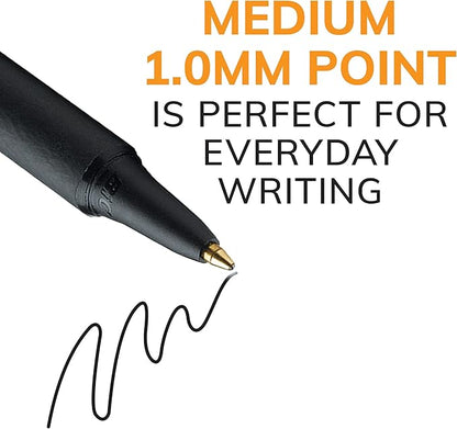 BIC Soft Feel Black Retractable Ballpoint Pens, Medium Point, 36-Count Pack - Image 4
