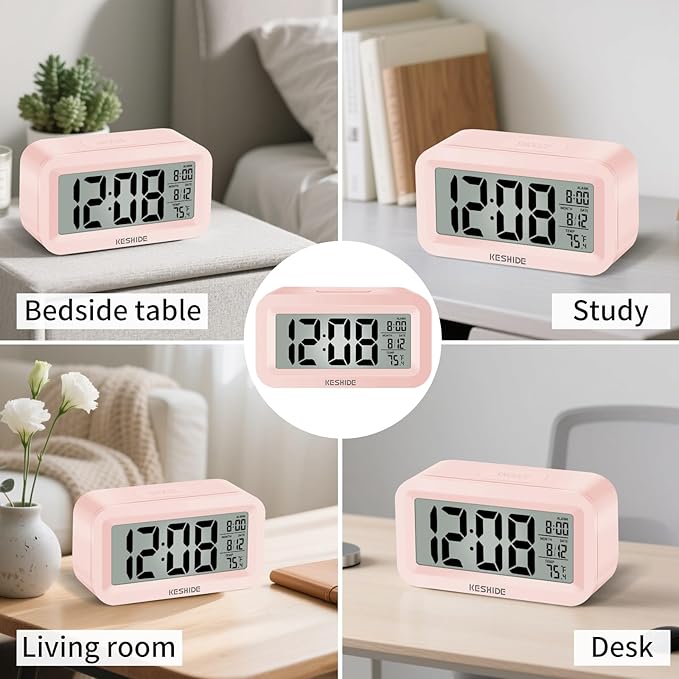 KESHIDE Travel Digital Alarm Clock Battery Operated - Image 6