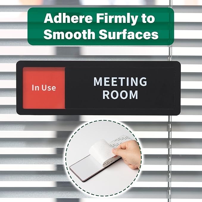 Office Room Door Sign Do Not Disturb, Versatile In-Use/Available Slider Sign - Image 4