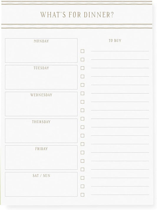 Graphique Large Magnetic Notepad, 6” x 8”–Front Says, “What’s by GraphiquedeFrance