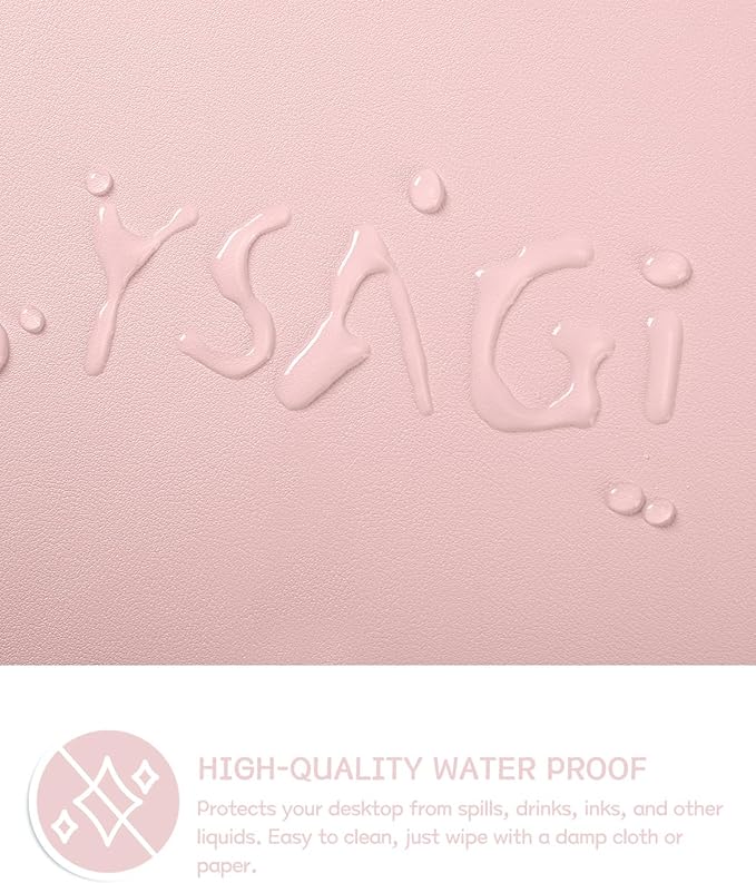YSAGi Non-Slip Leather Desk Pad, Waterproof Laptop Computer Desk Keyboard Mat - Image 3