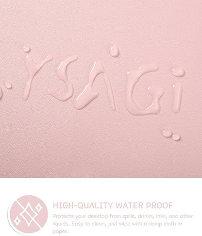 YSAGi Non-Slip Leather Desk Pad, Waterproof Laptop Computer Desk Keyboard Mat - Image 3