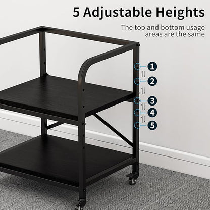 Vokumba 2 Tier Large Printer Stand, 20 x 20 Inches Printer Table - Image 3