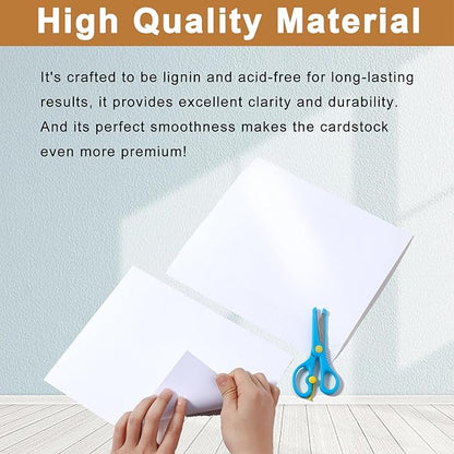 Silunkia 120 Sheets White Shimmer Cardstock 8.5 x 11 Heavyweight Paper - Image 4