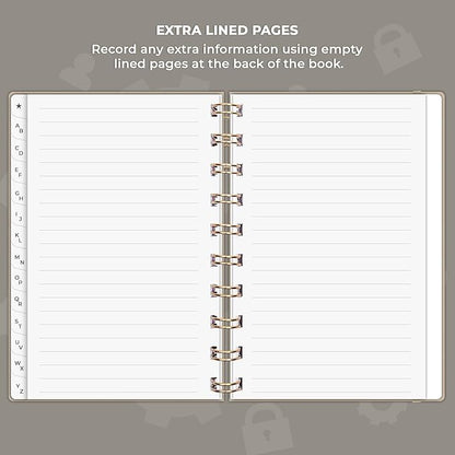 Clever Fox Password Book Spiral – Mini Internet Address & Password Organizer - Image 6