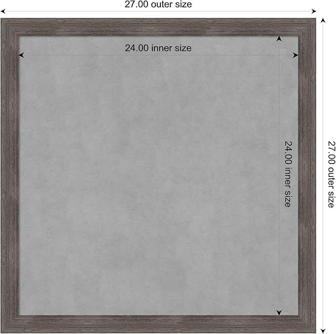 Amanti Art Grey Framed Magnetic Board 27x27 Medium Vision Board - Image 4