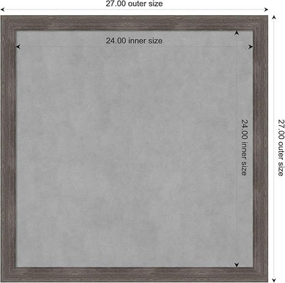 Amanti Art Grey Framed Magnetic Board 27x27 Medium Vision Board - Image 3