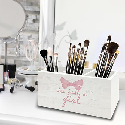 XPH Pink Coquette Bow Preppy Pen Pencil Holder Organizer - Image 4