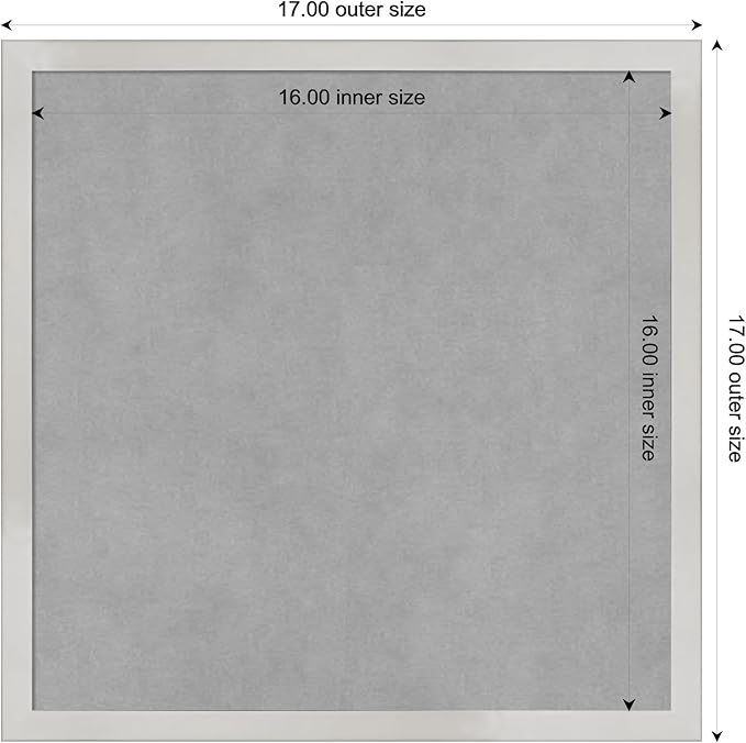 Amanti Art Silver Framed Magnetic Board 17x17 Small Vision Board - Image 3