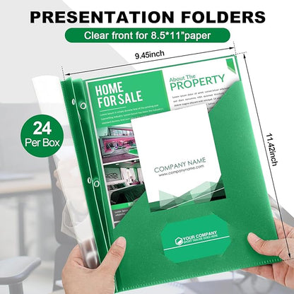 Teling 24 Pcs Clear Front Report Covers - Image 2