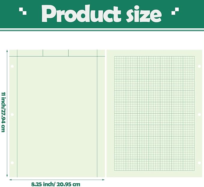 Seajan 2 Pcs Engineering Paper Notebook Engineering Computation Pad 8.5 x 11 - Image 2