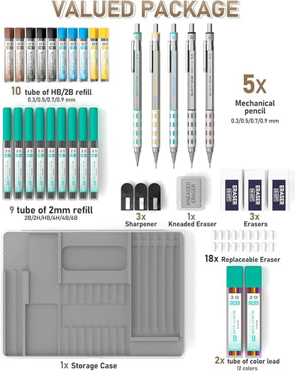 Nicpro 36PCS Blocky Gear Mechanical Pencil Set - Image 7