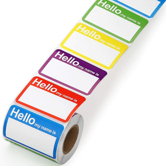 Methdic 5 Colors Name Tags Stickers 400 Labels by Methdic