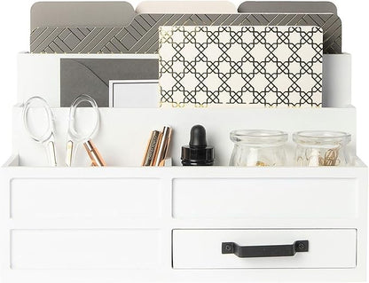 BLU MONACO | White Desktop Organizer by Blu_Monaco