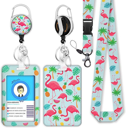 Teacher Lanyards for ID Badges and Keys, Retractable ID Badge Holder by Giancomics