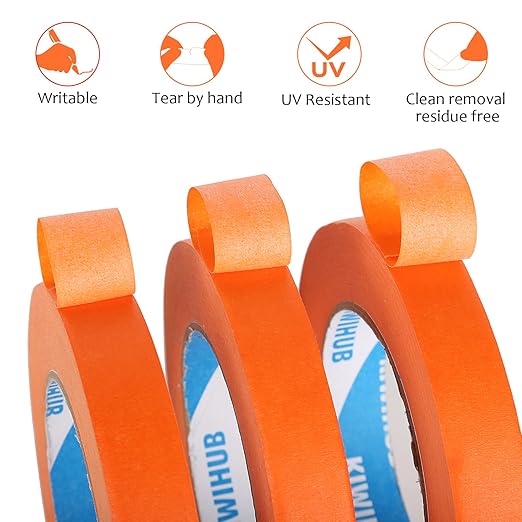KIWIHUB Orange Painters Tape, 1 inch x 60 Yards - Image 4