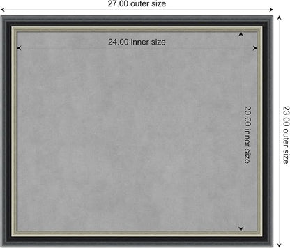 Amanti Art Black Framed Magnetic Board 23x27 Medium Vision Board - Image 4