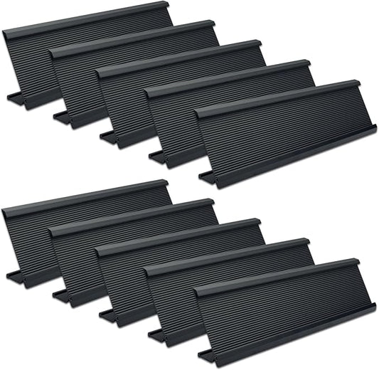 SINYUDUN 10 Pack 2" x 8" Aluminum Desk Name Plate Holder, Office Name Plate by Unknown