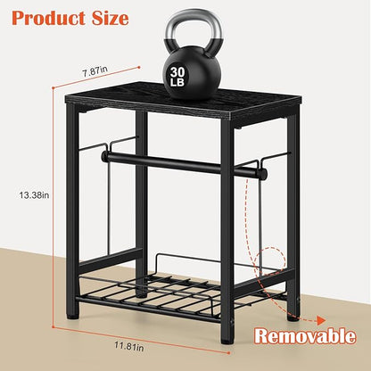 smusei Label Holder for Rolls and Fan-Fold Labels, Wooden Thermal Printer - Image 2