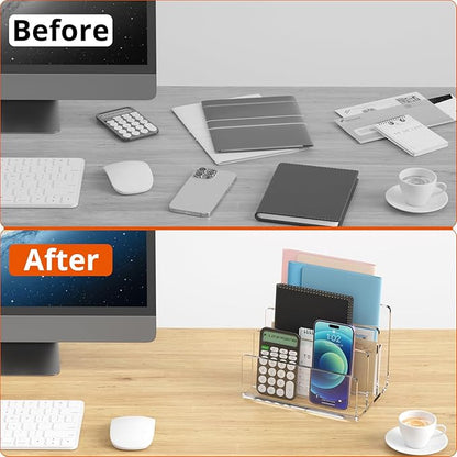 Richboom Acrylic File Sorter, 8.5"x6.3"x6.2", Upright File Organizer - Image 6