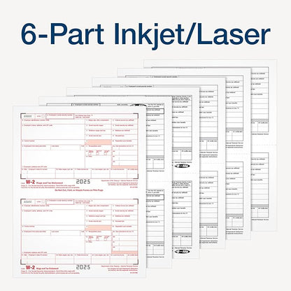 Adams W-2 Forms 2025, 6-Part Kit - Image 4