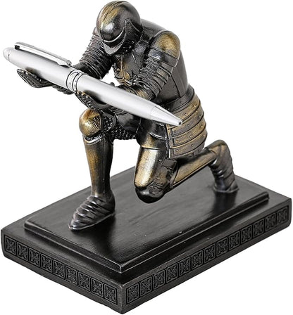 Amoysanli Executive Knight Pen Holder Decorative Resin Pen Holders by Amoysanli