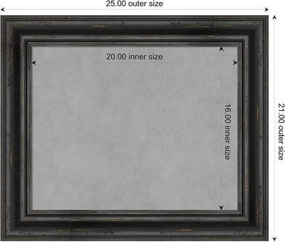 Amanti Art Black Framed Magnetic Board 21x25 Small Vision Board - Image 4