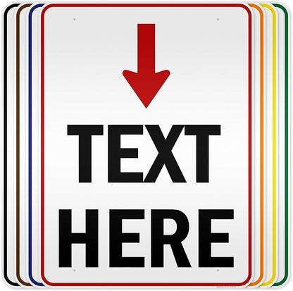 Custom Arrow, Custom Directional Sign, Arrow Down Sign, 36x48 Inches, Reflective by MySignCenter
