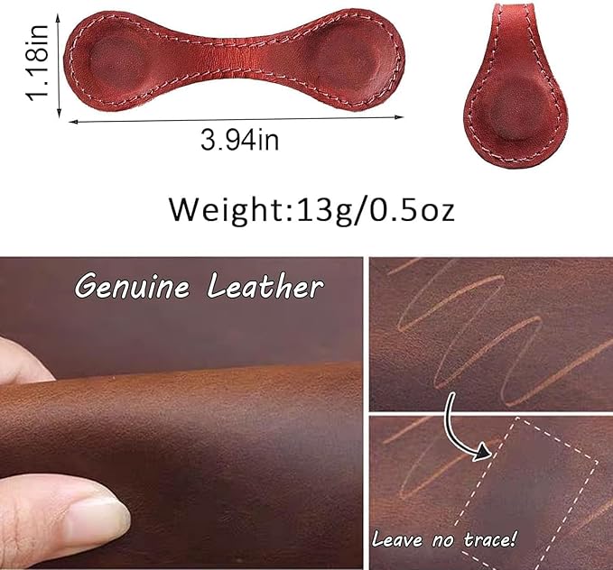 Artlaza Personalized Magnetic Leather Bookmark, 26 Letter Custom Leather - Image 8