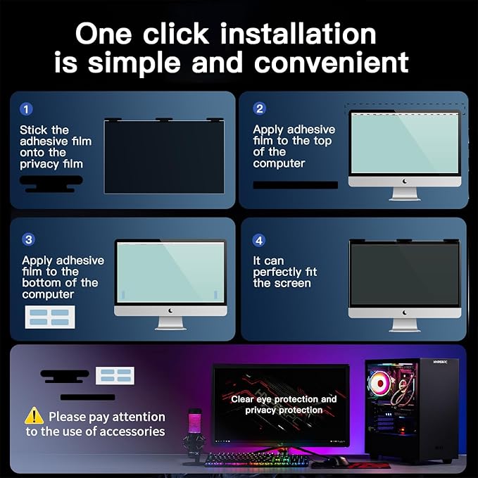 2 Pack Magnetic Hanging Computer Privacy Screen 21.5 Inch - Image 7
