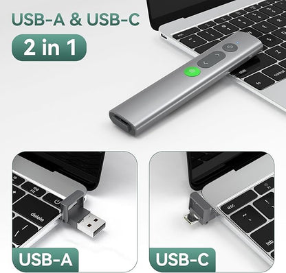 Wireless Presentation Clicker PowerPoint Remote: USB C A Presenter PPT Power - Image 3