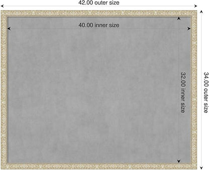 Amanti Art Silver Framed Magnetic Board 34x42 X-Large Vision Board - Image 2