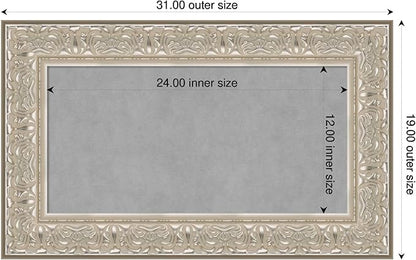 Amanti Art Silver Framed Magnetic Board 19x31 Small Vision Board - Image 2