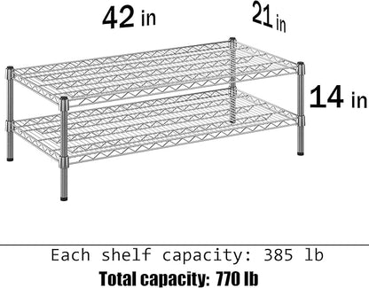 Regal Altair 21" Deep x 42" Wide x 14" Height Wire Shelving Kit | 2-Tier | NSF - Image 3