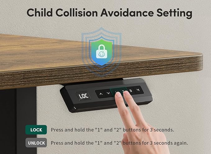FEZIBO 63 x 28 Inch Deeper Height Adjustable Electric Standing Desk - Image 6