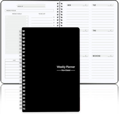 Undated Weekly Planner, Weekly Goals Notebook, A5 To Do List Planner, Habit by KAICNPAPER