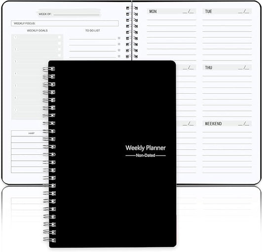 Undated Weekly Planner, Weekly Goals Notebook, A5 To Do List Planner, Habit by KAICNPAPER