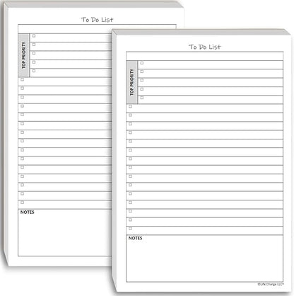 TO DO List Notepads Planner Pads. ToDo Checklist w/Priority & Note Sections. by LifeCharge