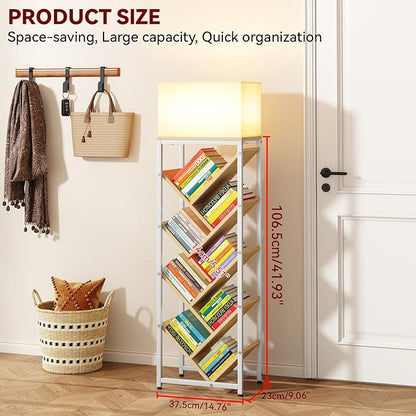 IBUYKE 9 Tier Tree Bookshelf, Floor Standing Wood Bookshelf - Image 3
