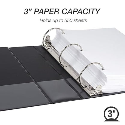 Samsill Economy 3 Inch 3 Ring Binder Bulk Pallet, Made in The USA, Round Ring - Image 3