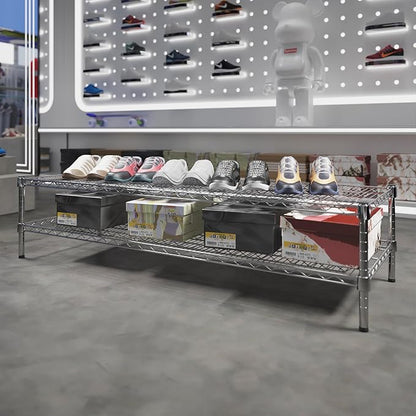 Regal Altair 21" Deep x 60" Wide x 14" Height Wire Shelving Kit | 2-Tier | NSF - Image 2