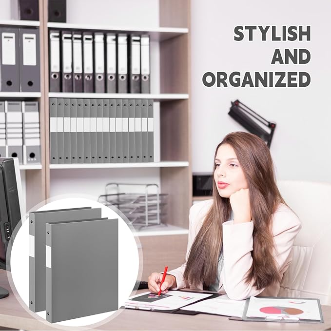Henoyso 36 Pcs 3 Ring Binder 0.5 Inch Round Fits Letter Size 8.5'' x 11'' Paper - Image 5