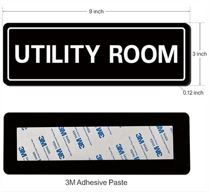 Utility Room Sign, Premium Durable Acrylic Material, Super Strong Adhesive - Image 2