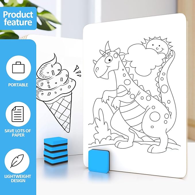 Dry Erase LapBoards, PANDRI 36 Pack Double Sided 12.5 x 9 Inch Whiteboards - Image 5