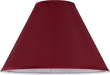 GO&SO 2Pcs Large Lamp Shades Burgundy Fabric Lampshade, 6.5" Top x 16.3" Bottom - Image 8