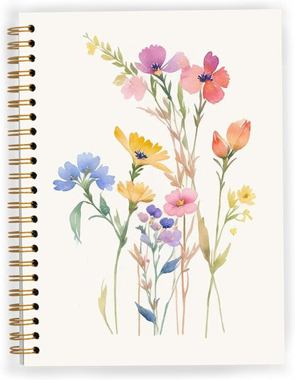 JWVK Vintage Wild Flower Botanical Plant Notebook 06, Rustic Spring Floral by JWVK