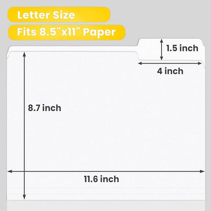 SUNEE File Folders, 30 Pack Manilla Folders 8.5 x 11, Colored File Folders Home - Image 2