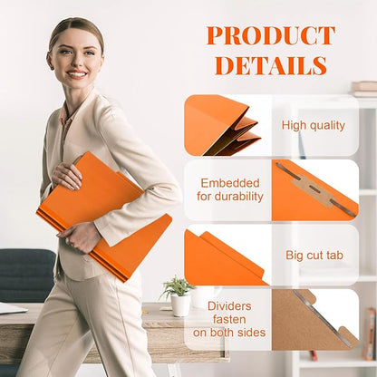 Skyygemm 24 Pcs Classification Folders Letter Size, 1 Divider Pressboard File - Image 3